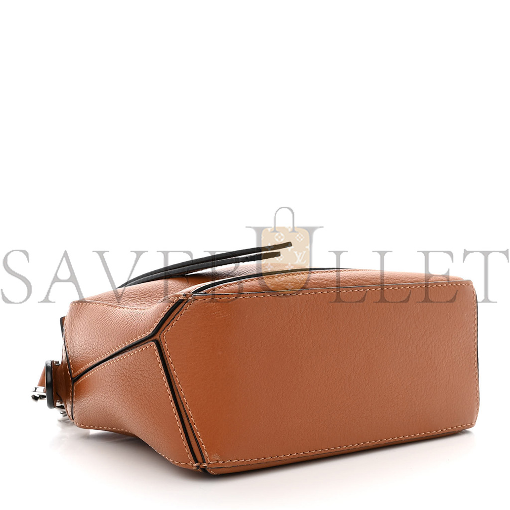 LOEWE CALFSKIN MINI PUZZLE BAG TAN (18*12.5*8cm)