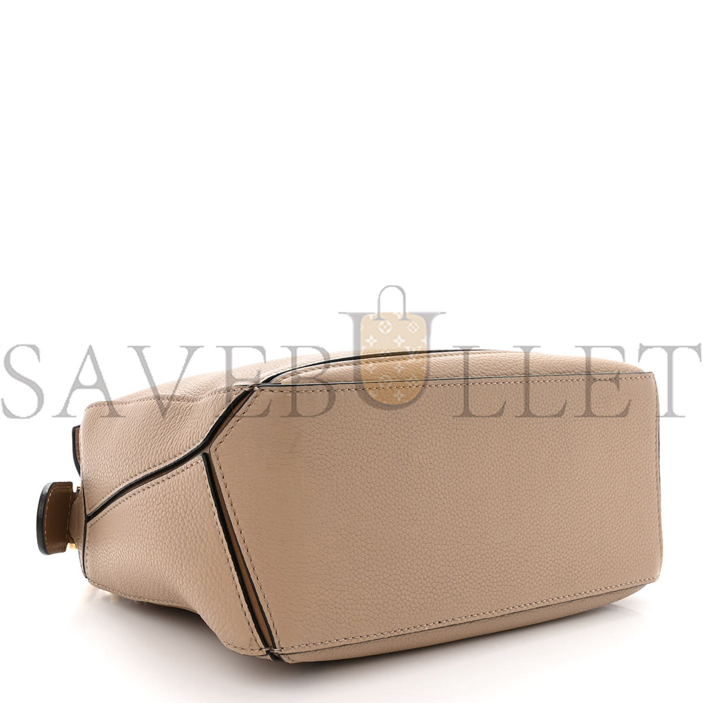 LOEWE GRAINED CALFSKIN SMALL PUZZLE BAG SAND MINK (24*16.5*10.5cm)