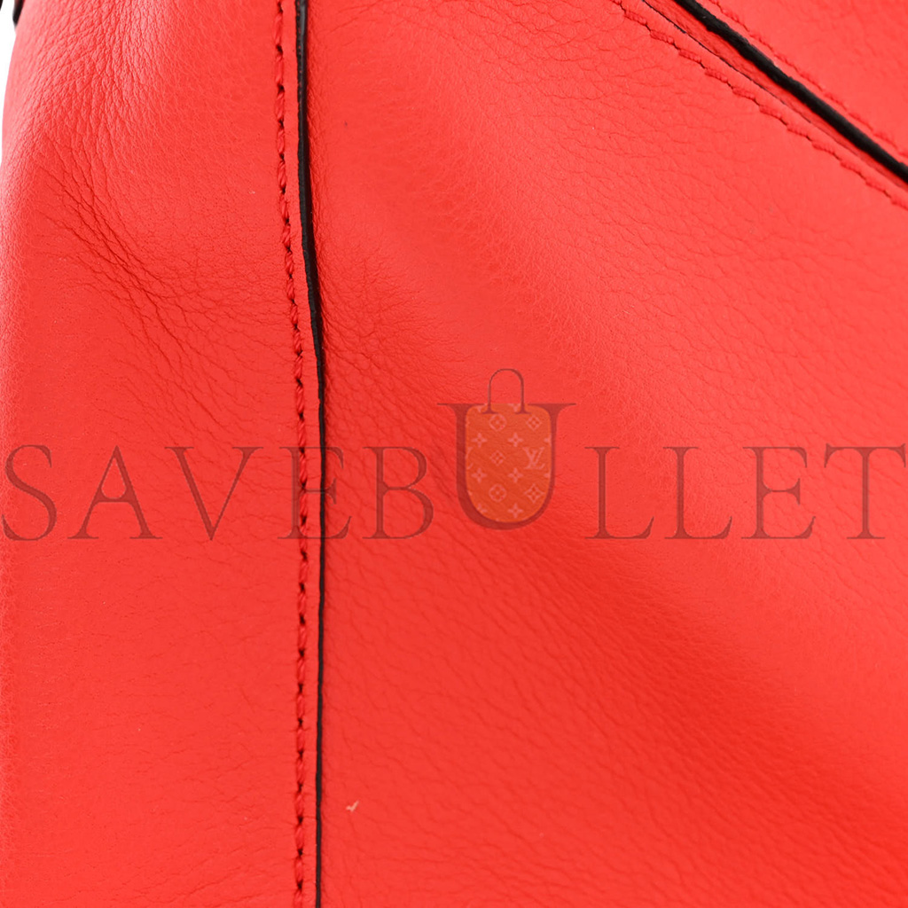 LOEWE CALFSKIN MEDIUM PUZZLE BAG SCARLET (28*18*12cm)