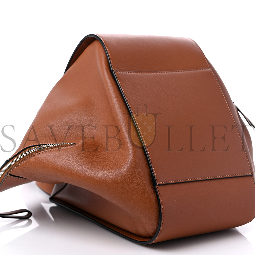 LOEWE CALFSKIN SMALL HAMMOCK SHOULDER BAG TAN (29*24*13cm)