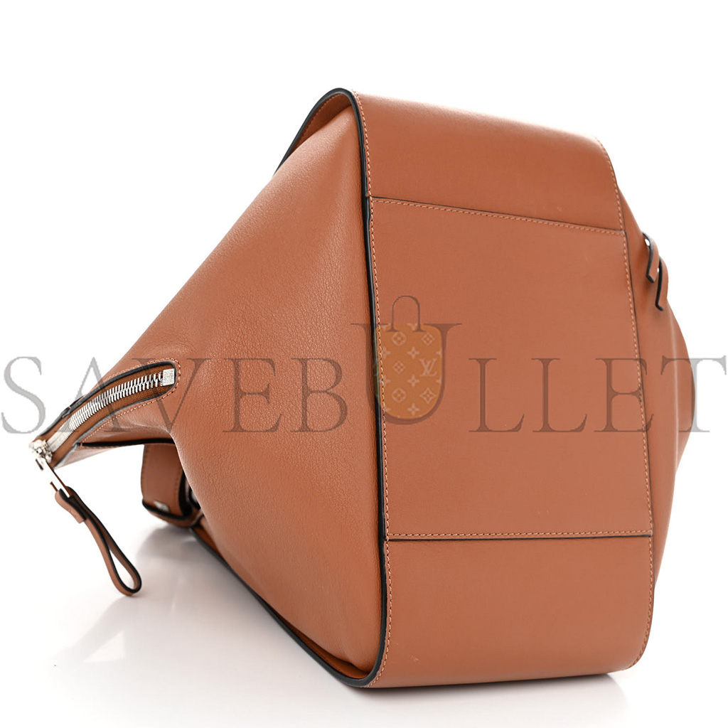 LOEWE CALFSKIN SMALL HAMMOCK SHOULDER BAG TAN (29*23*13cm)