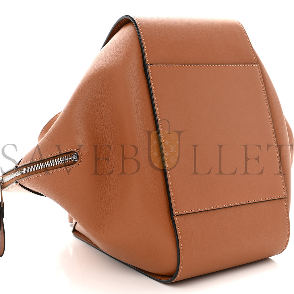 LOEWE CALFSKIN SMALL HAMMOCK SHOULDER BAG TAN (28*24*14cm)