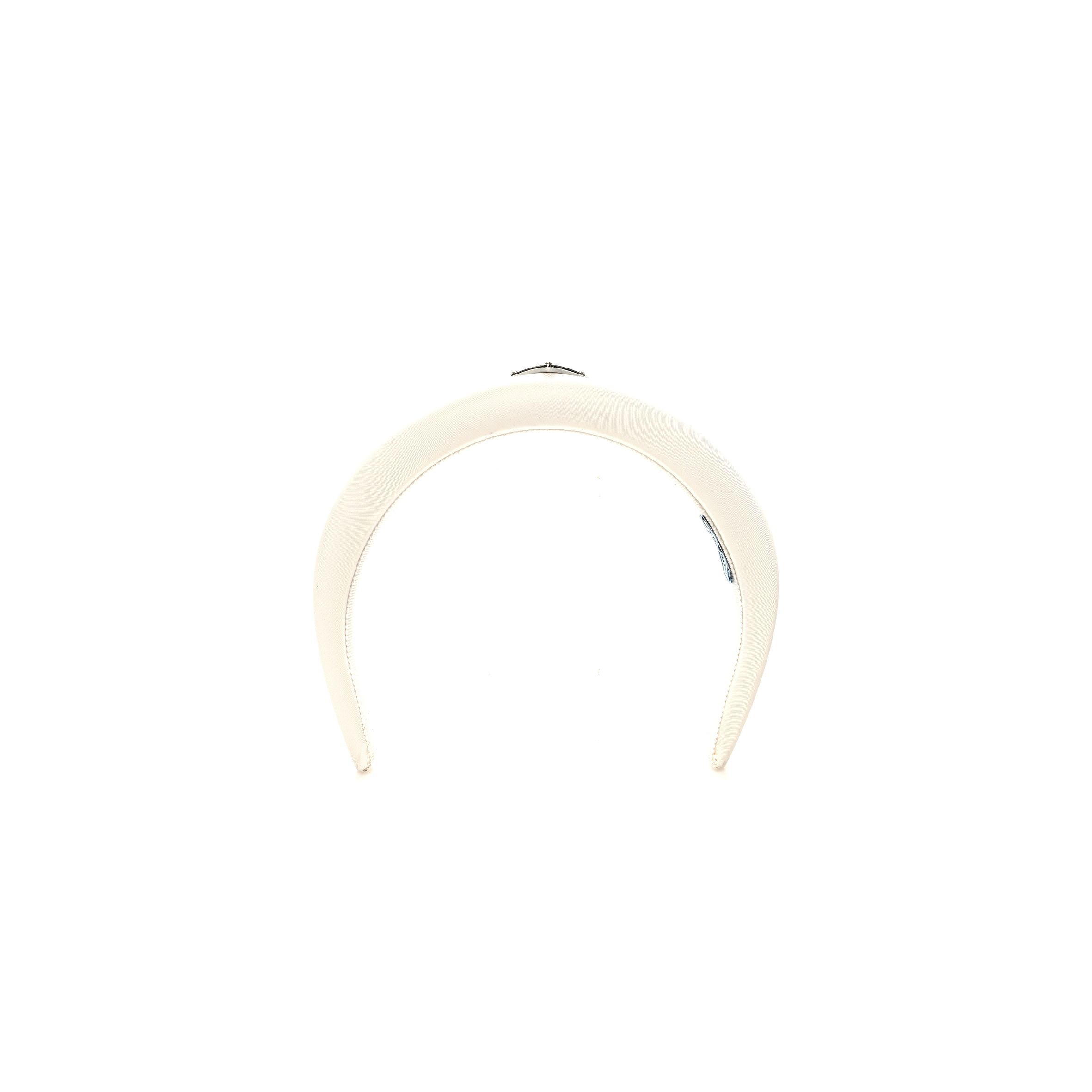 PRADA NYLON RE-NYLON HEADBAND WHITE