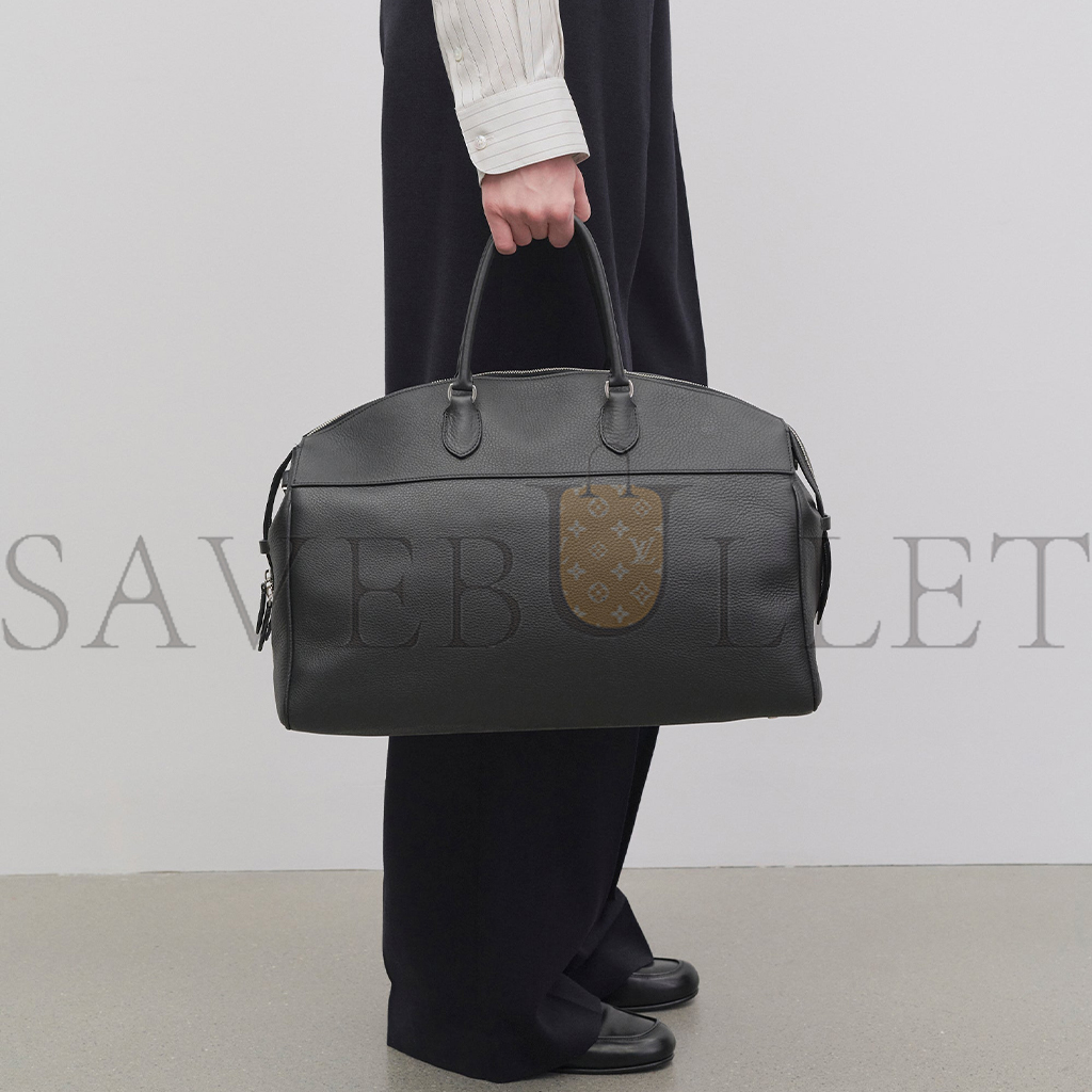 THE ROW GEORGE DUFFLE IN LEATHER BLACK W1630L129BAS (43*18*30cm)