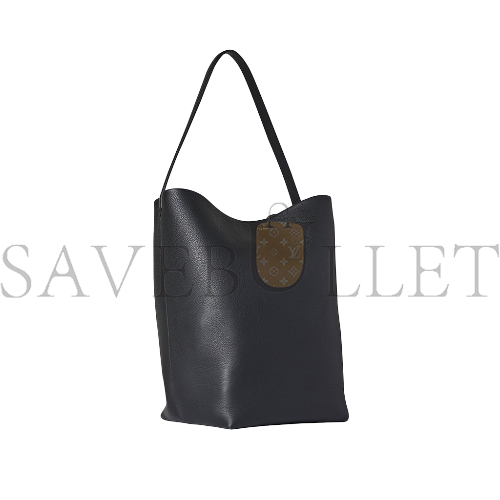 THE ROW LARGE NS PARK TOTE BAG IN LEATHER BLACK W1273L129BLPL (38*43*20cm)