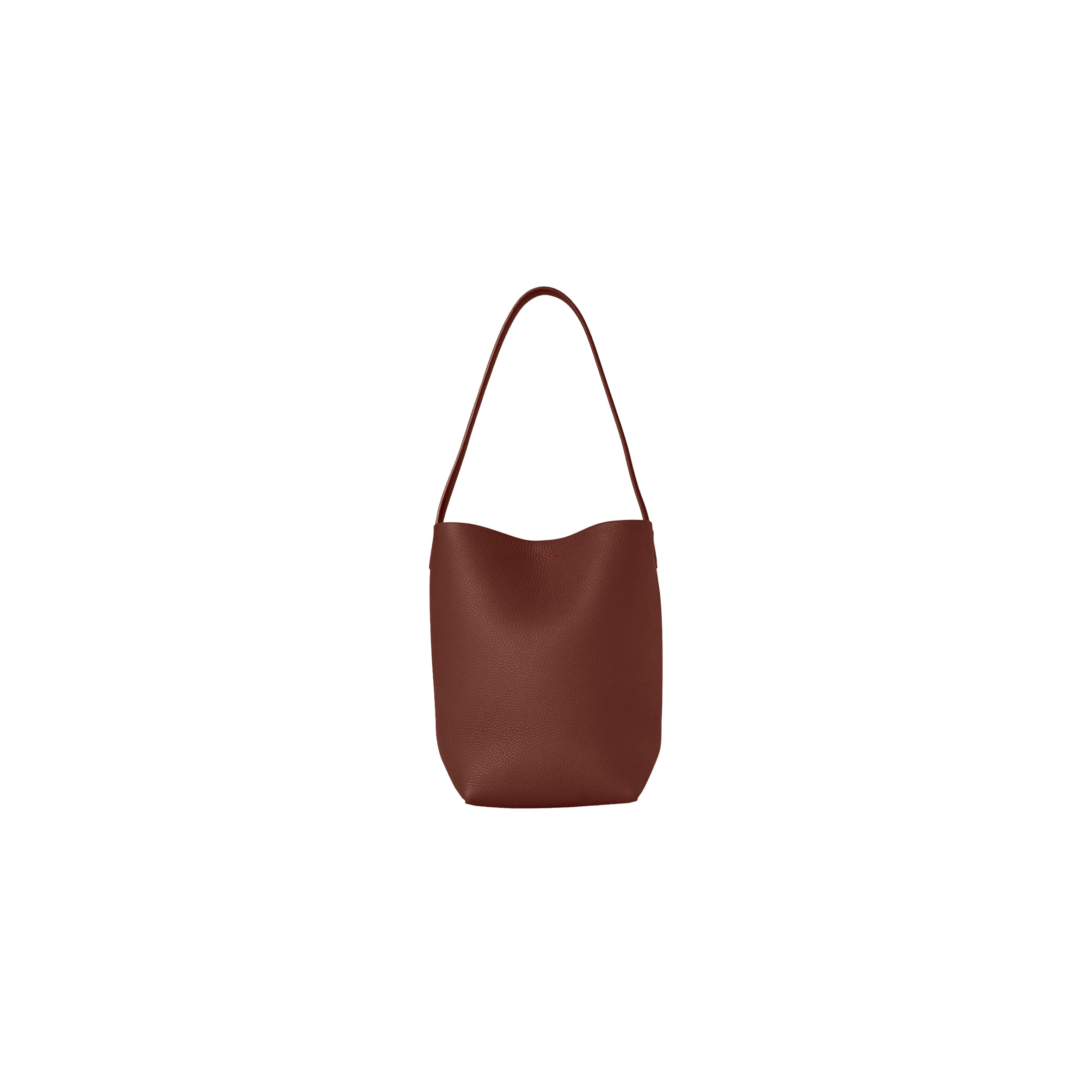 THE ROW SMALL NS PARK TOTE IN LEATHER COGNAC W1314L133CGNPL (25*22*12cm)