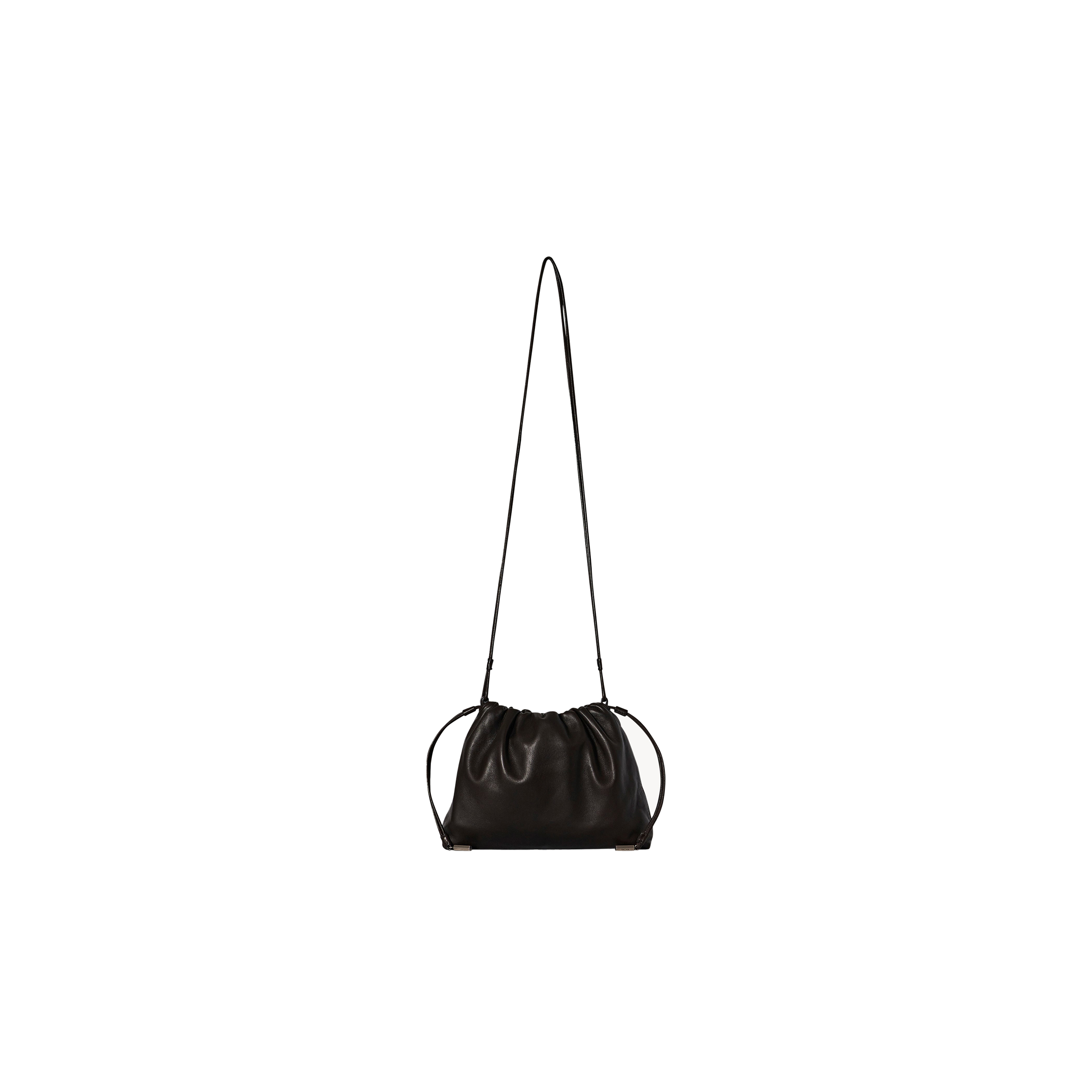 THE ROW ANGY BAG IN LEATHER DARK BROWN W1620L108DBAS (30*21*7cm)