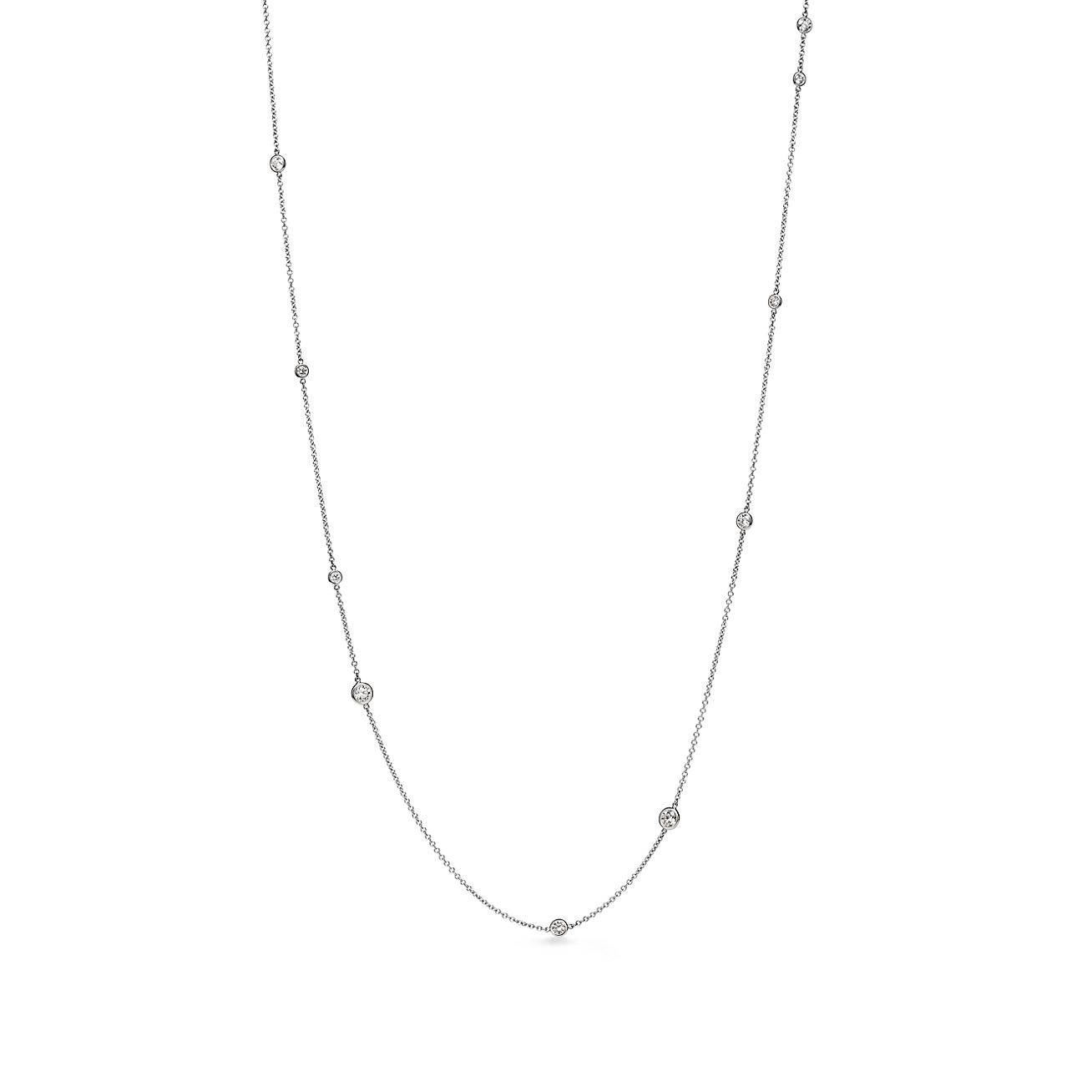 TIFFANY  ELSA PERETTI® DIAMONDS BY THE YARD® SPRINKLE NECKLACE IN PLATINUM WITH DIAMONDS