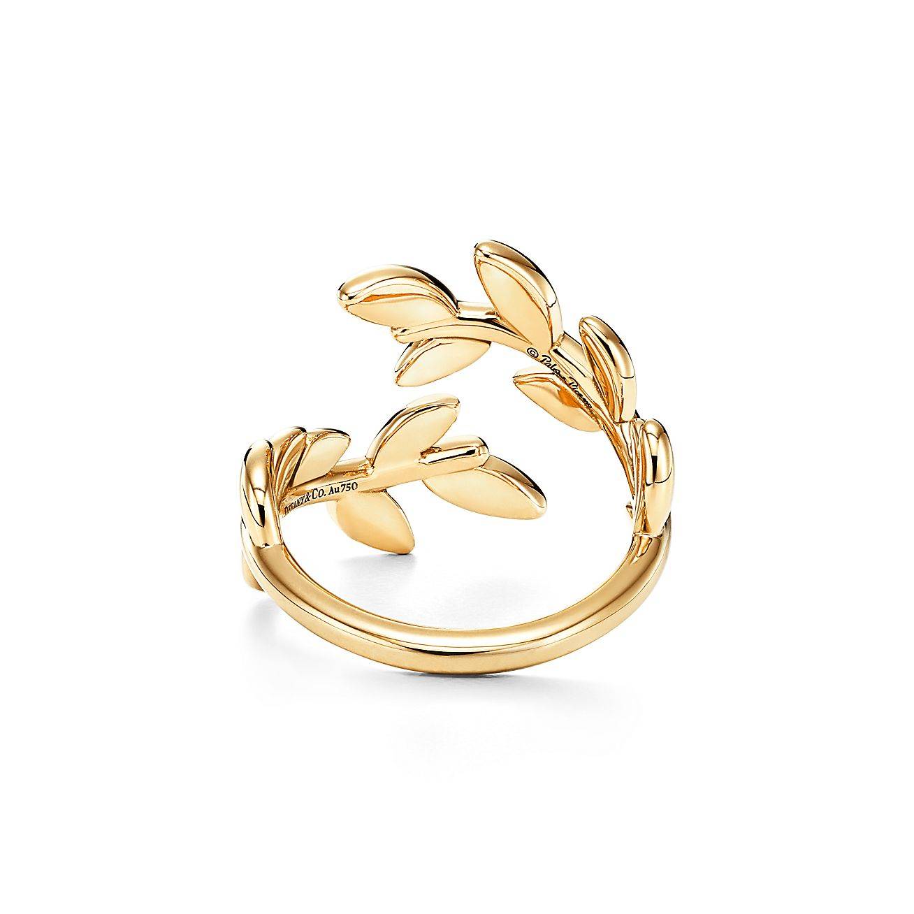 TIFFANY  PALOMA PICASSO® OLIVE LEAF BYPASS RING IN YELLOW GOLD