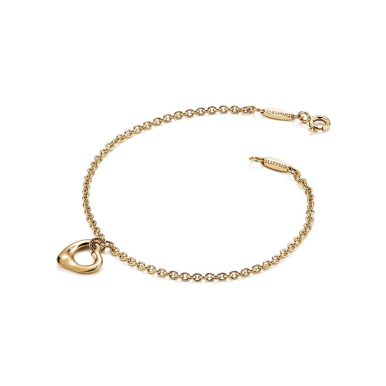 TIFFANY  ELSA PERETTI® OPEN HEART BRACELET IN YELLOW GOLD, 11 MM