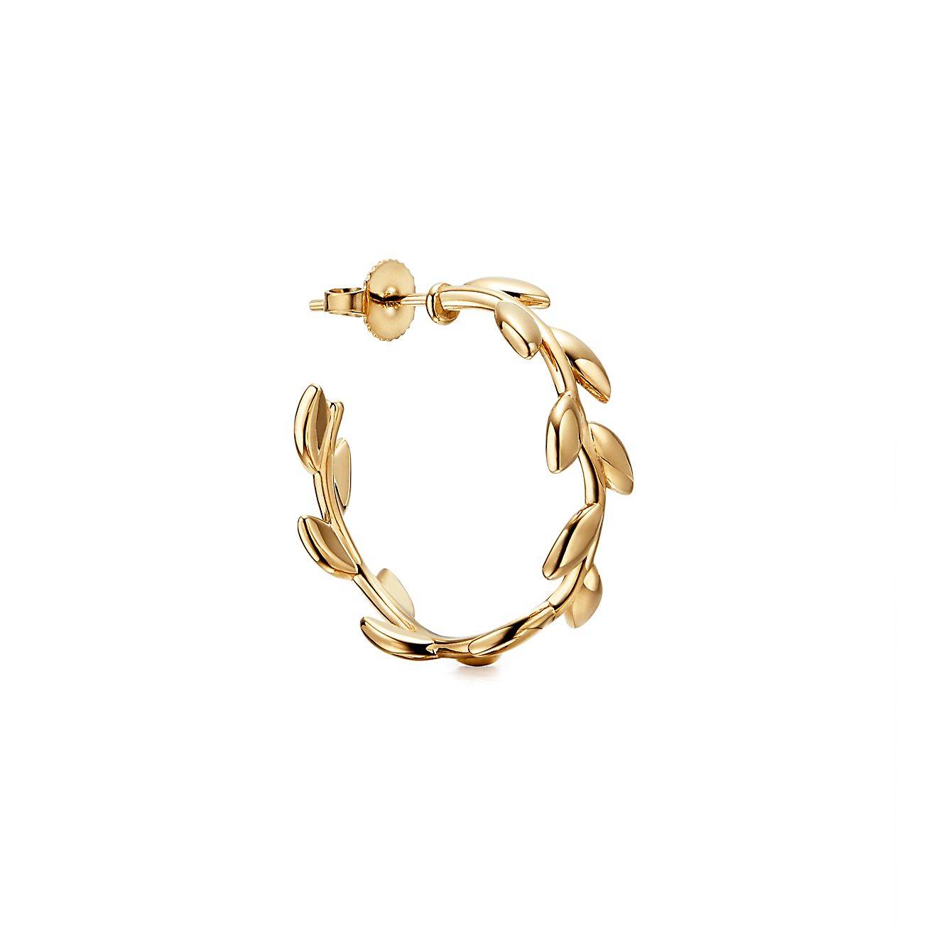 TIFFANY  PALOMA PICASSO® OLIVE LEAF HOOP EARRINGS