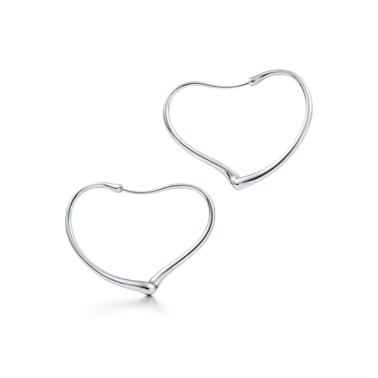 TIFFANY  ELSA PERETTI® OPEN HEART HOOP EARRINGS