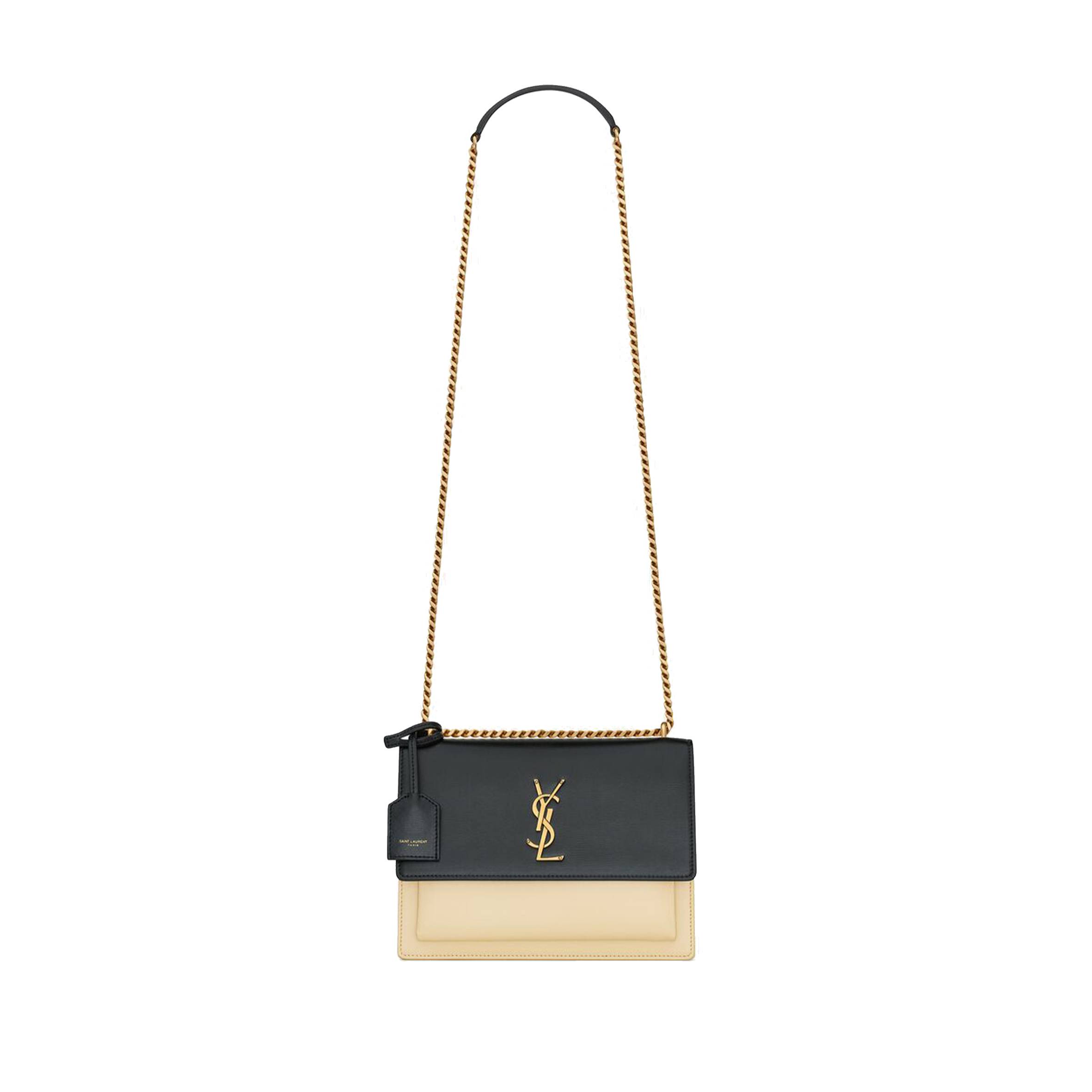 YSL SUNSET MEDIUM CHAIN BAG IN SMOOTH LEATHER 442906D42EW1089 (22*16*6.5cm)