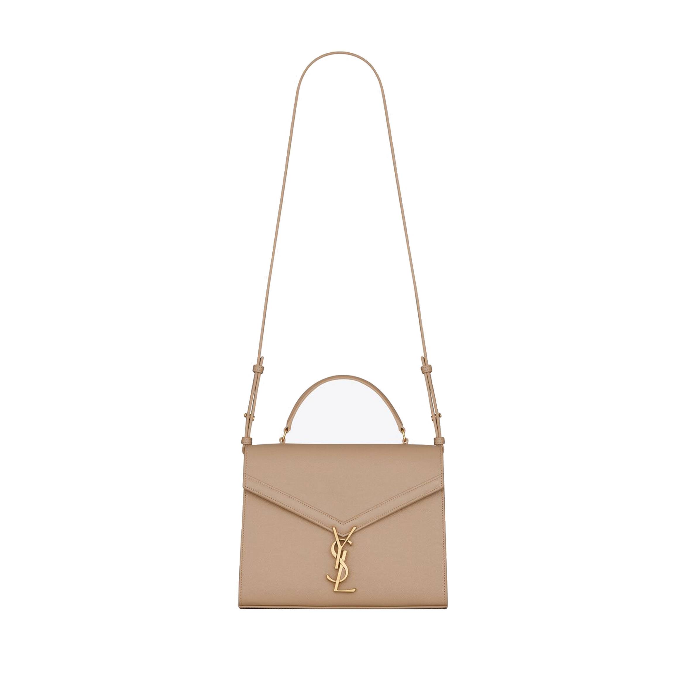 YSL CASSANDRA MEDIUM TOP HANDLE BAG IN GRAIN DE POUDRE EMBOSSED LEATHER 623931BOW0W2721 (24.5*20*11.5cm)