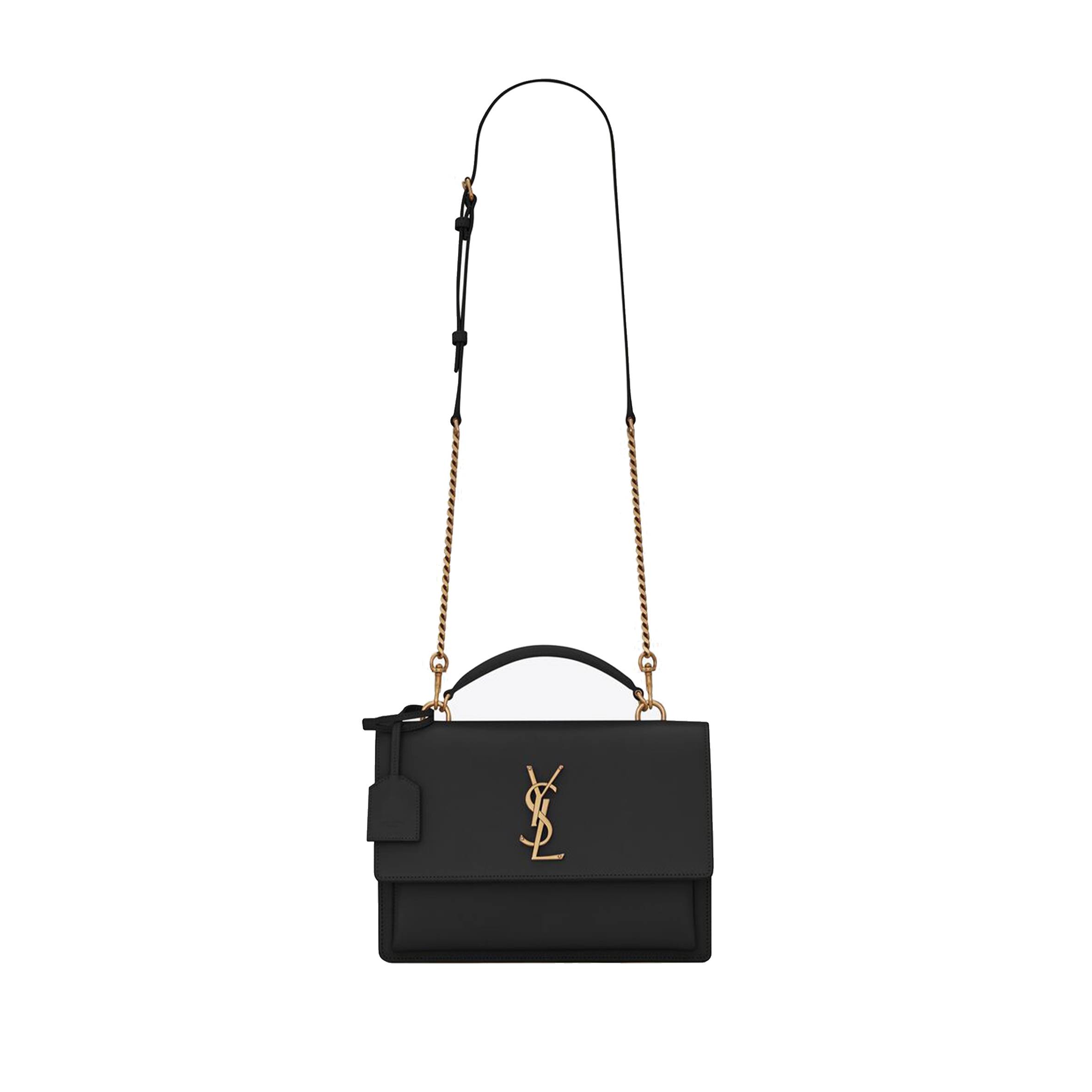 YSL SUNSET MEDIUM TOP HANDLE IN SMOOTH LEATHER 634723D420W1000 (25*18*5cm)