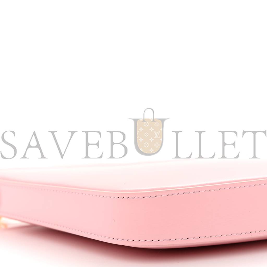 CELINE SHINY CALFSKIN MEDIUM CROQUE BAG PINK (20*16*3cm)