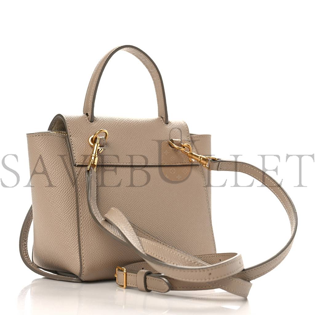 CELINE GRAINED CALFSKIN PICO BELT BAG LIGHT TAUPE (15*15*9cm)