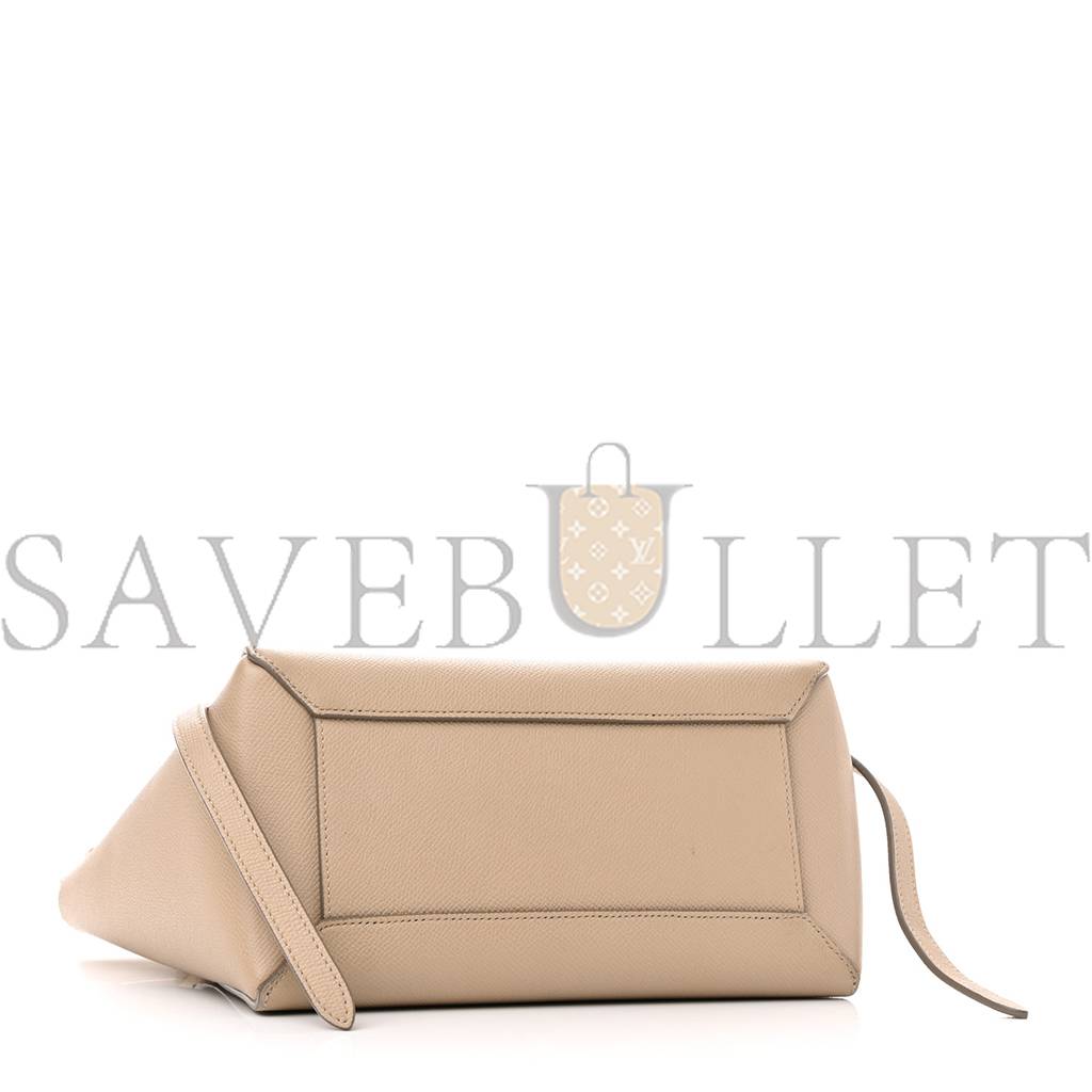 CELINE GRAINED CALFSKIN MICRO BELT BAG LIGHT TAUPE (23*22*13cm)