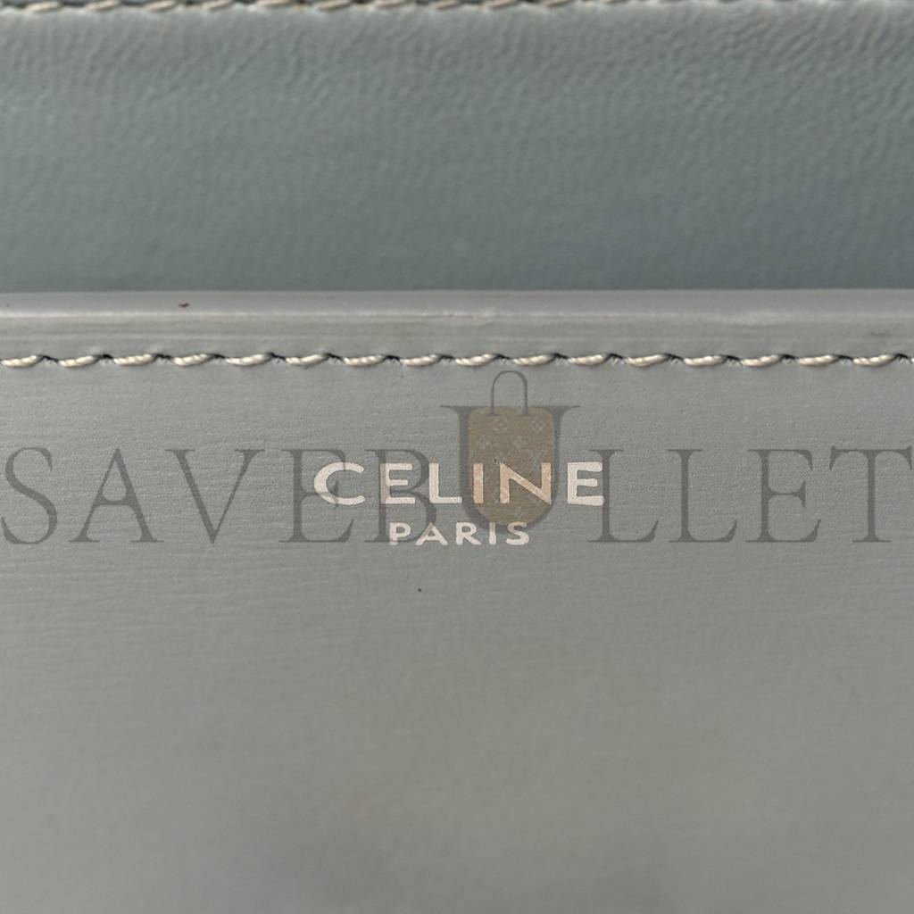 CELINE BOX CALFSKIN TEEN CLASSIC BOX FLAP BAG FROST (18*15*6cm)