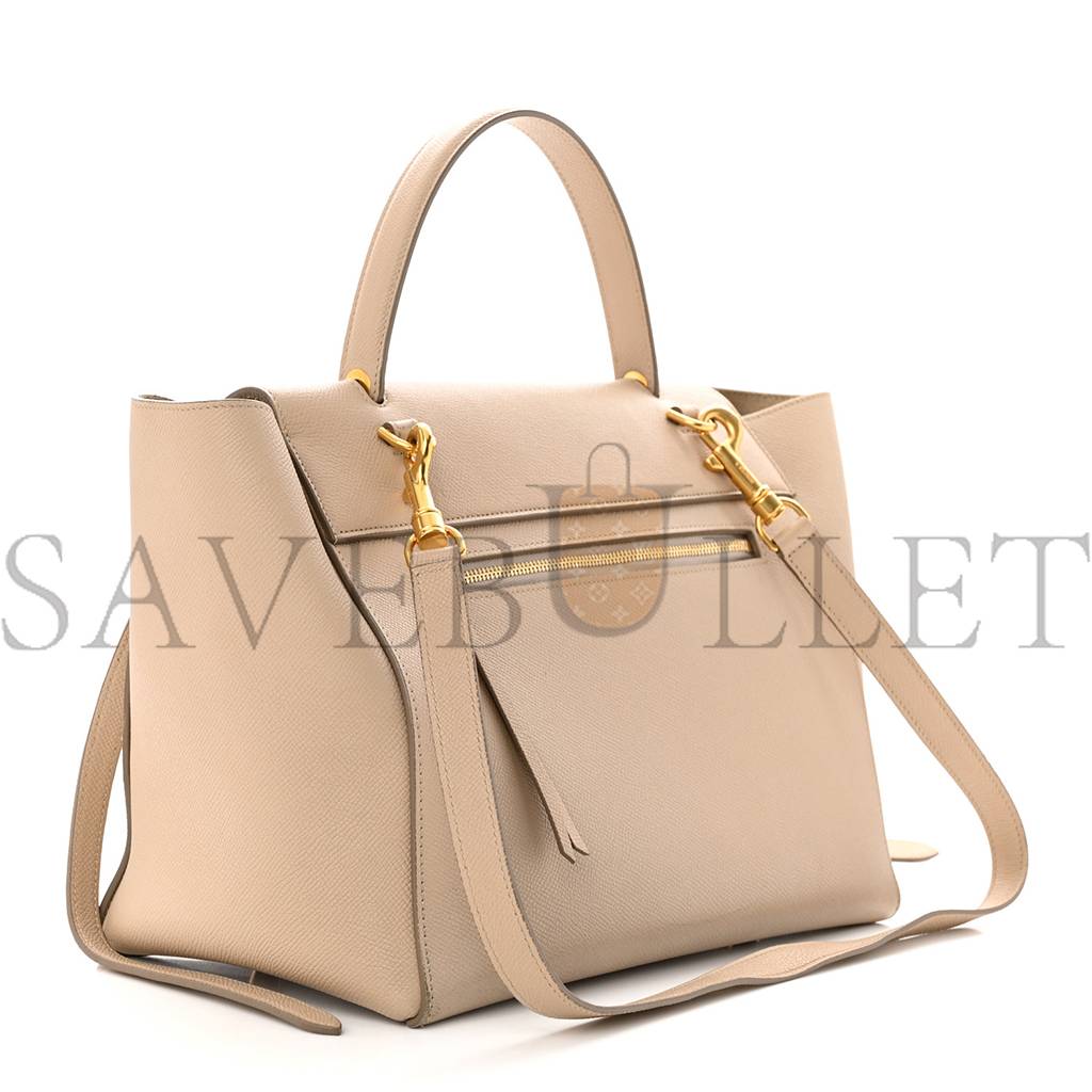 CELINE GRAINED CALFSKIN MINI BELT BAG LIGHT TAUPE (28*22*18cm)