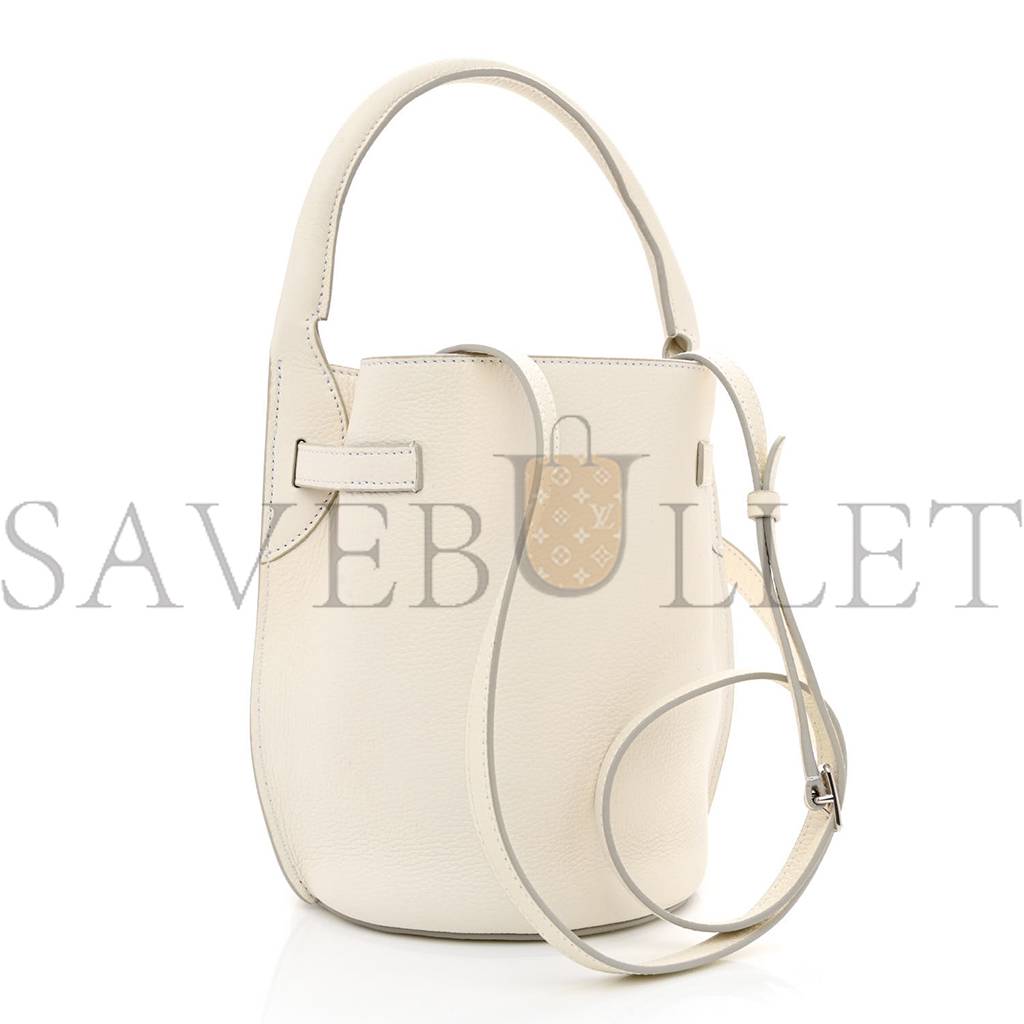 CELINE SUPPLE GRAINED CALFSKIN NANO BIG BAG BUCKET WHITE (20*15*15cm)