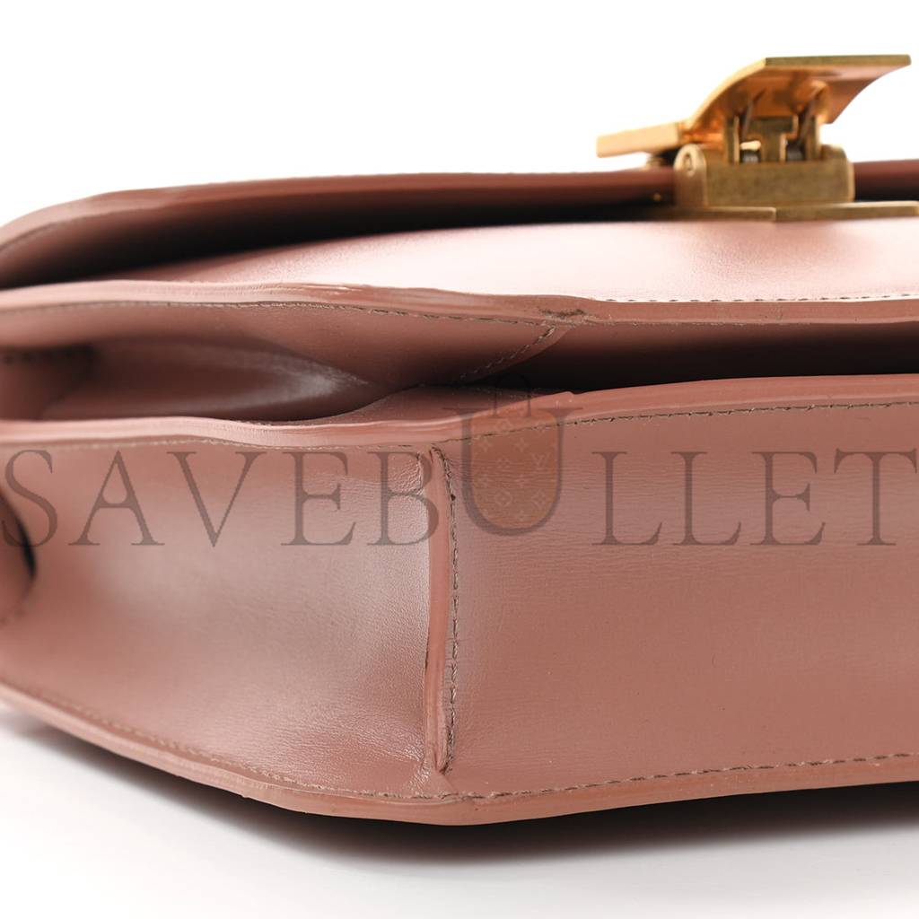 CELINE BOX CALFSKIN TEEN CLASSIC BOX FLAP BAG ANTIQUE ROSE (18*15*6cm)