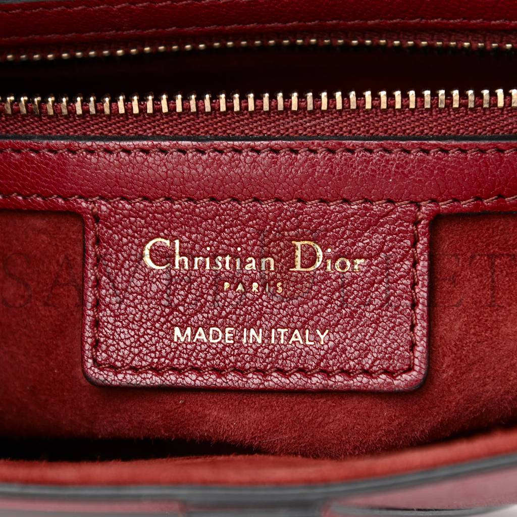 DIOR GRAINED CALFSKIN SADDLE BAG RED (23*20*7cm)